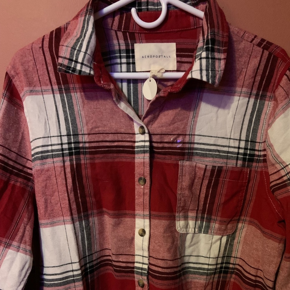 NEW Aeropostale plaid flannel shirt! LARGE NWT